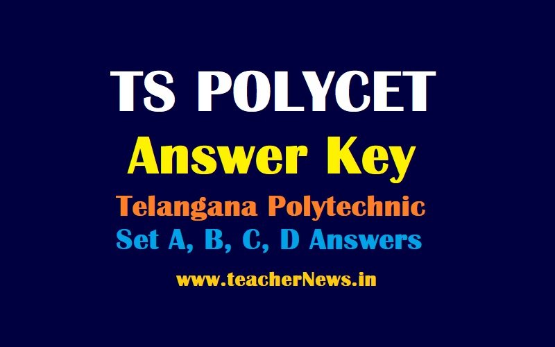 TS POLYCET Answer Key Scheet - Telangana Polytechnic Set A, B, C, D Answers Cutoff Marks