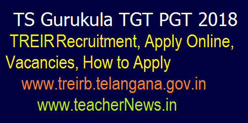 TS Gurukula PGT 2023 Recruitment Apply Online, Vacancies @ www.treirb.telangana.gov.in