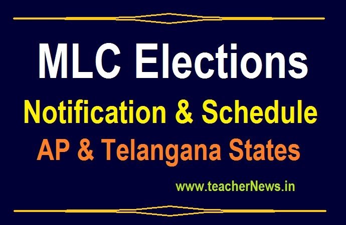 MLC Election Notification Schedule, Polling/ Counting Date 2020 of AP & Telangana