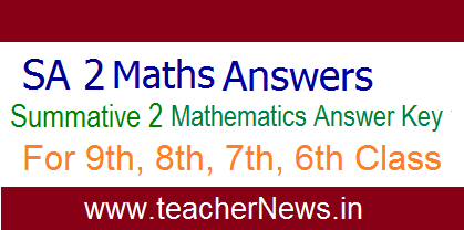 AP SA2 Maths Answer Key 2026 (PDF) 6th,7th,8th,9th SA-2 Maths Principles of Evaluation