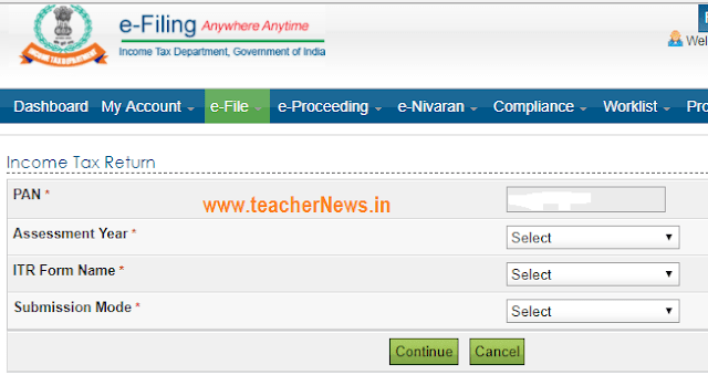 Income Tax e Filing Process Step 3 in Telugu for Salary Employee Persons 