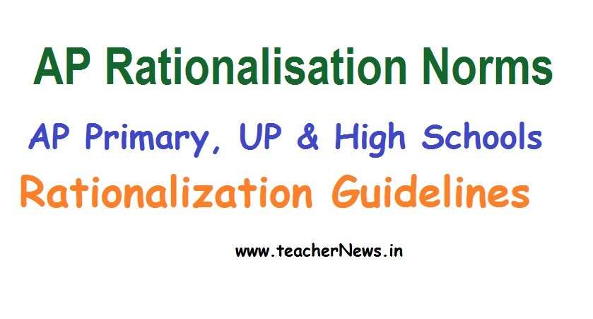 AP Rationalisation Norms 2020 - AP Primary UP High Schools Rationalization Guidelines 