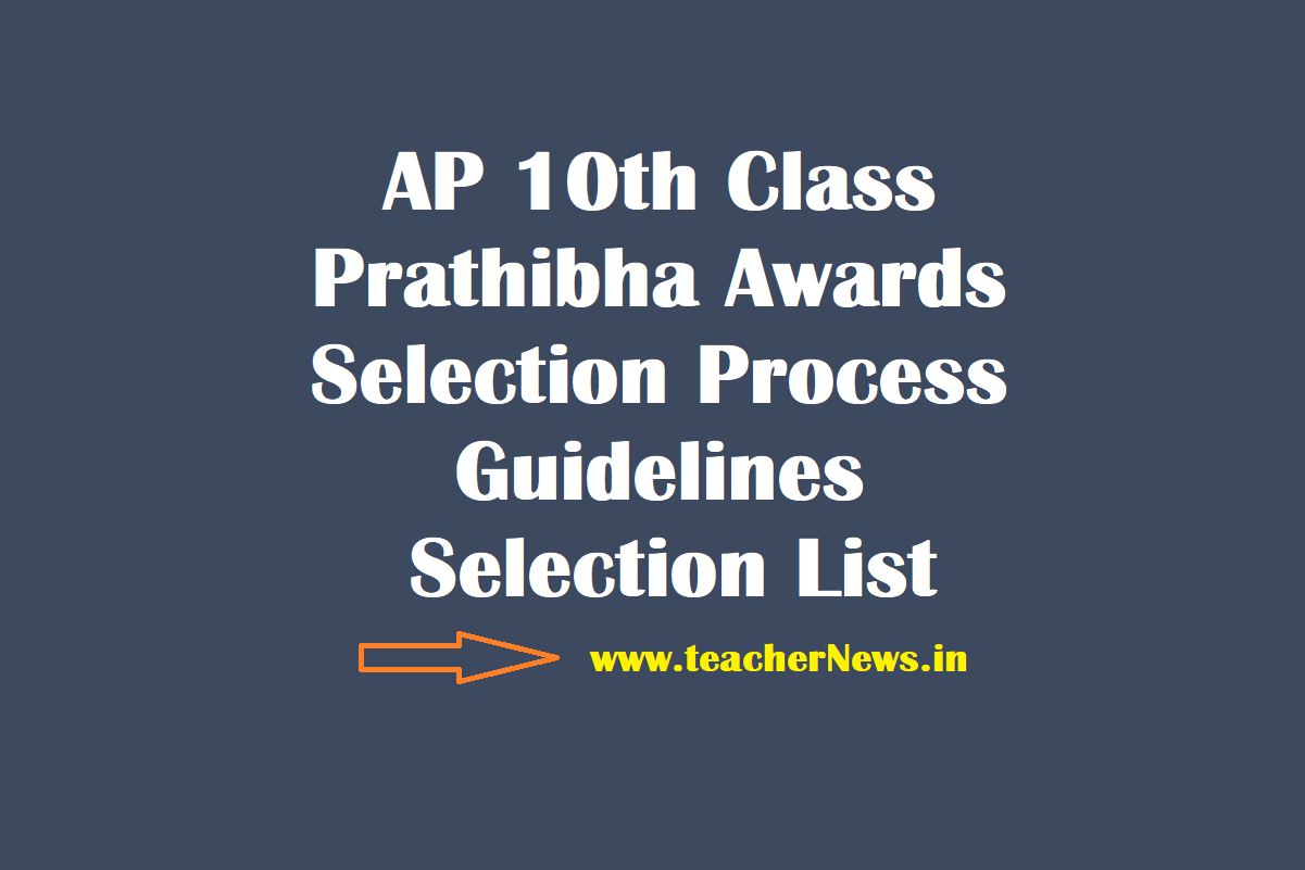 10th Prathibha Awards Selection Process Guidelines - Category wise Selection Each Mandal Norms