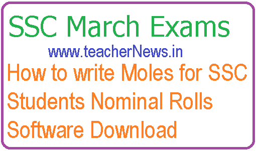 How to write Moles for SSC Students Nominal Rolls Software March 2026