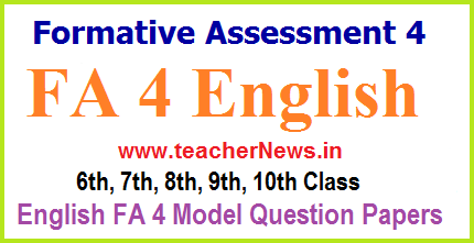 AP FA4 English Question Papers 2026: Download for 6th to 9th Class Now