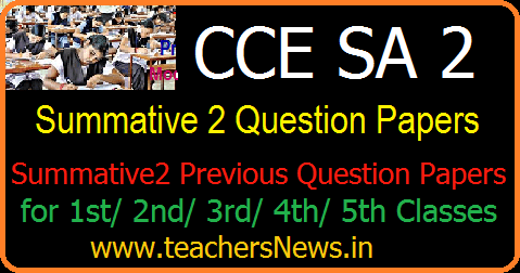 AP SA 2 Question Papers 1st to 5th Class 2026 | AP Summative 2 Model Question Papers