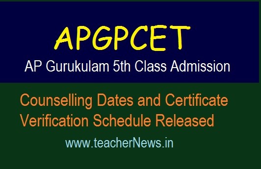 apgpcet counselling dates