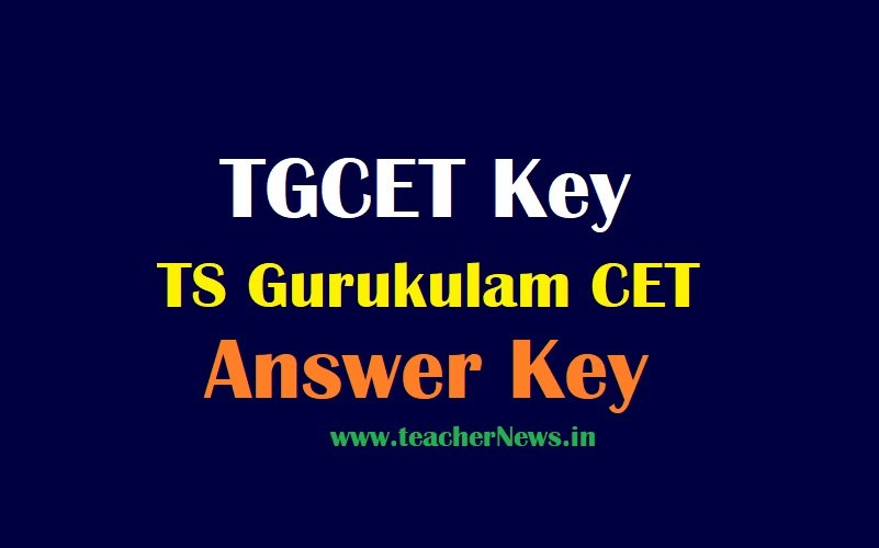 TGCET Answer Key for 5th Class Admission 2022 - Download TS Gurukul CET key 