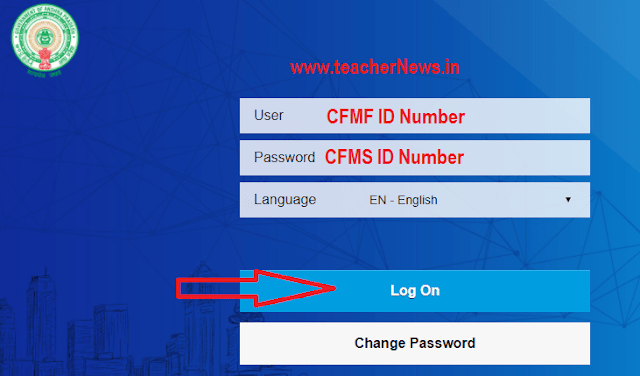 AP CFMS login Password Change Process at cfms.ap.gov.in
