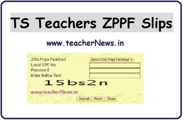 TS Teachers ZPPF Slips zpgpf.telangana.gov.in – Telangana Employees GPF Annual Slips
