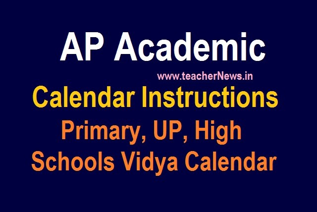 AP Academic Calendar 2020-21 Instructions to Primary UP Hish Schools