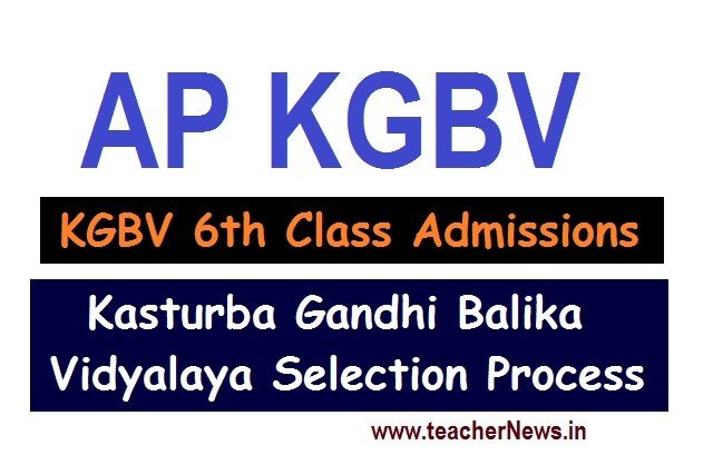 AP KGBV Admissions Apply Online 2022-23 Kasturba Gandhi Balika Vidyalaya Selection Process of 6th, 7th, 8th Class