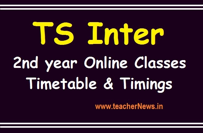 TS Inter Online Classes Timings & Timetable 2020 - Telangana Inter 2nd year Digital Classes Subject wise Schedule