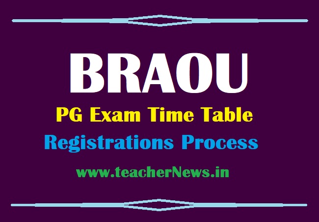 BRAOU PG Exam Dates 2023 Ambedkar Open University PG Schedule & Registrations Process