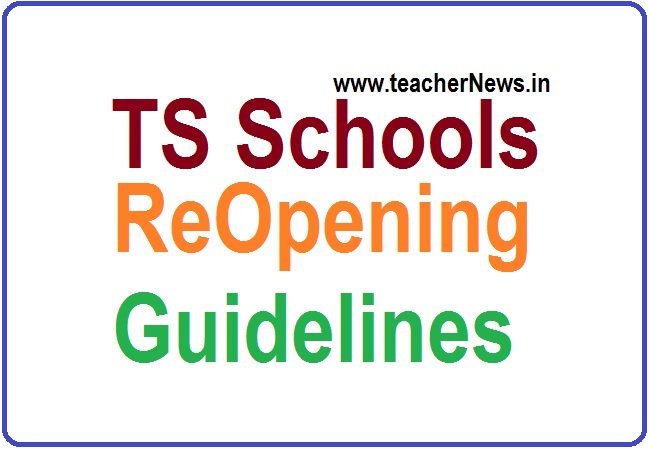 TS Schools Re-opening Guidelines 2021 - Action Plan From 1st Feb 2021