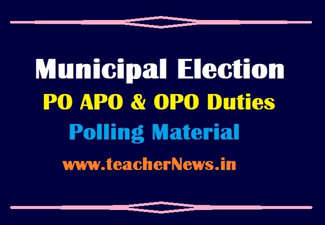 Municipal Election PO Duties 2021 APO OPO Duties and Material Download