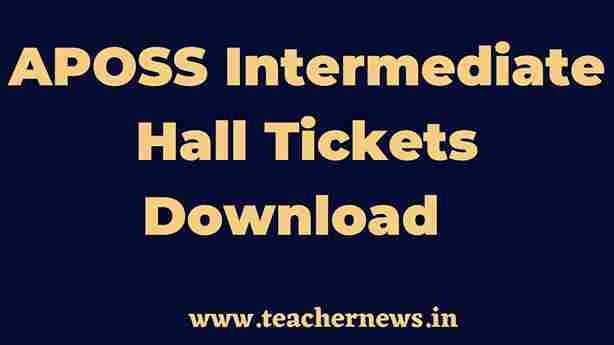 AP Open Inter Halltickets March 2025 APOSS Intermediate Hall tickets Download