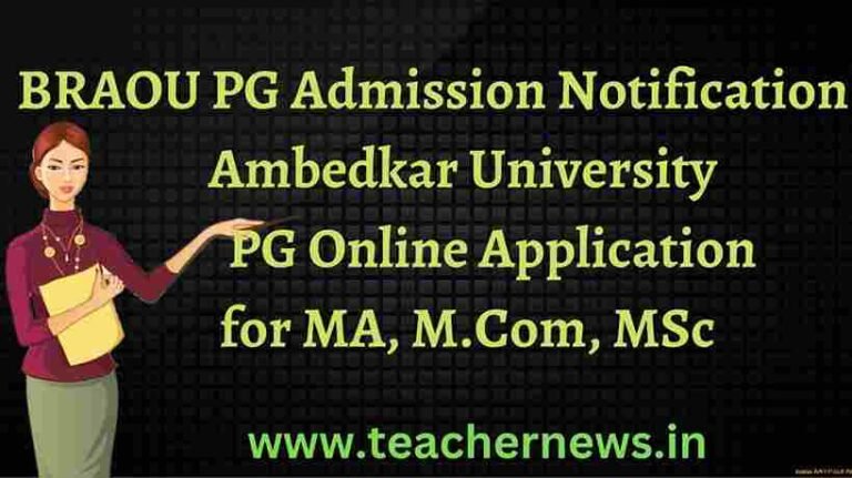 BRAOU PG Admission Notification