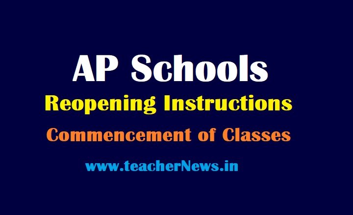 August 16th Schools Reopening in AP - Commencement of Classes to students Guidelines