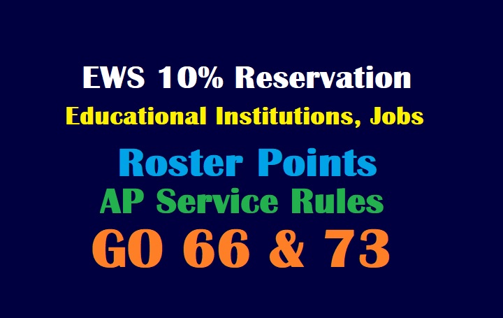 EWS 10% Reservation in AP Educational Institutions & Jobs - Roster Points for Economically Weaker Sections 