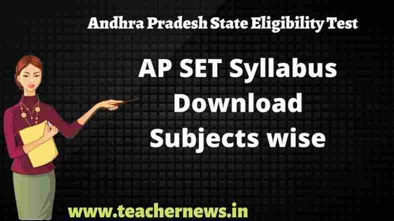 AP SET Syllabus 2026 Subjects wise Download (Pdf) | APSET Syllabus (Paper I & II) Exam Pattern