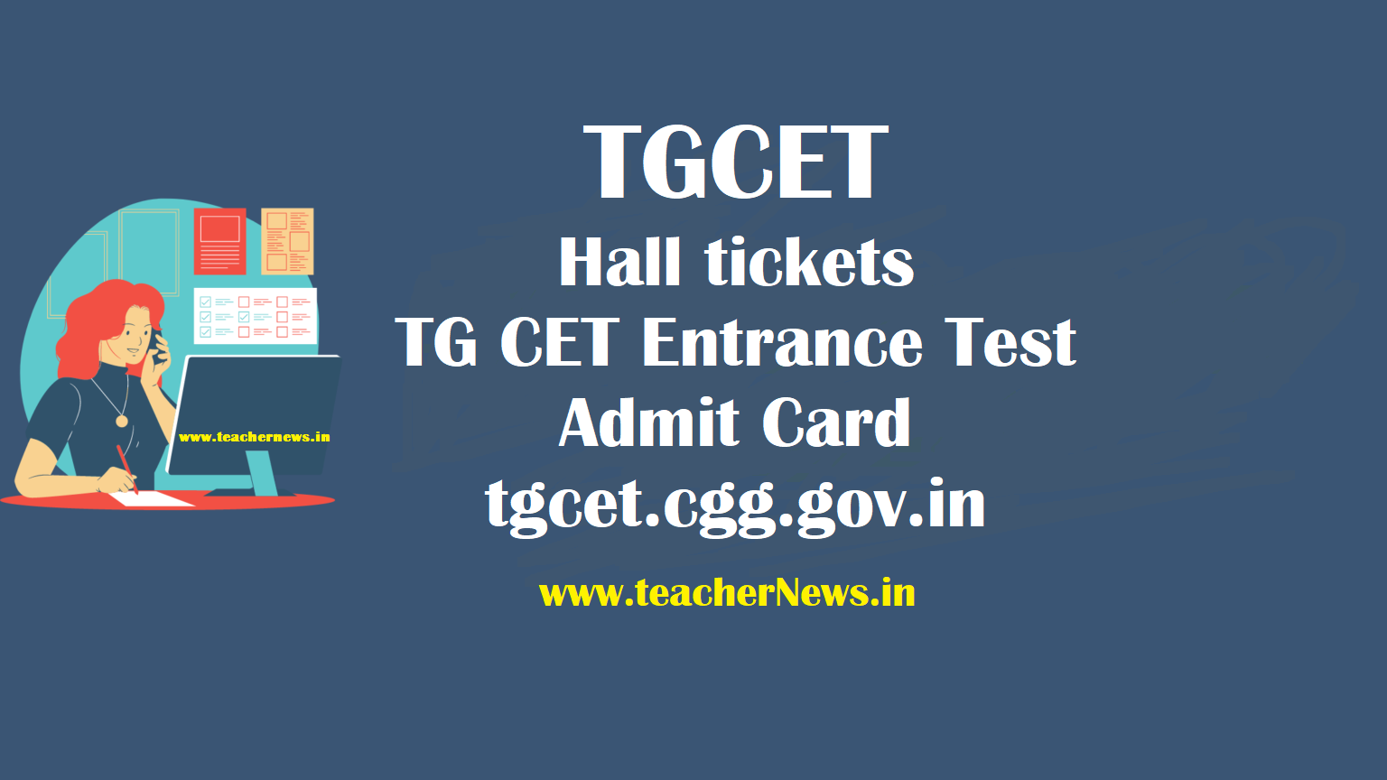 TGCET 5th Hall tickets - TGCET Entrance Test Hall ticket at tgcet.cgg.gov.in