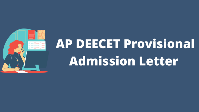AP DEECET Provisional Admission Letter