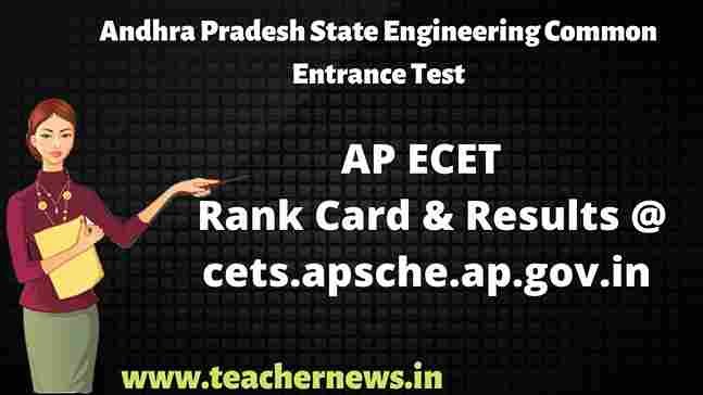 AP ECET 2023 Rank Card & Results at cets.apsche.ap.gov.in