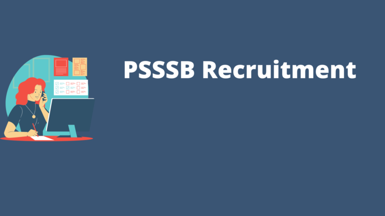 PSSSB Recruitment- Apply Online for Clerk Posts @ sssb.punjab.gov.in