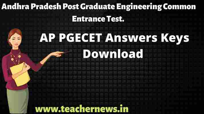 AP PGECET Answer Keys Download 2023