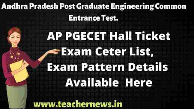 AP PGECET  Hall Ticket and Exam Pattern Download