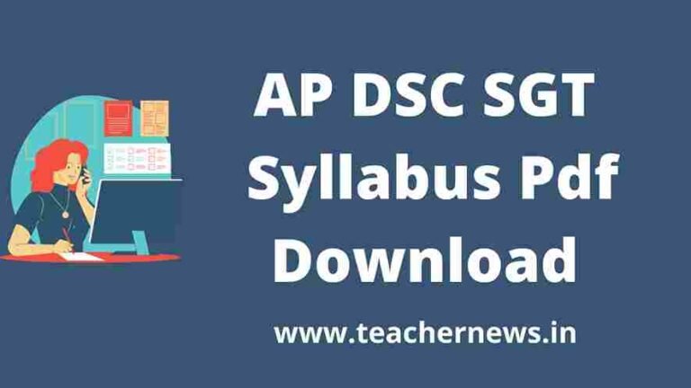 AP DSC SGT Syllabus 2025 | AP TET తెలుగు / English SGT Syllabus Model Papers (Latest) PDF