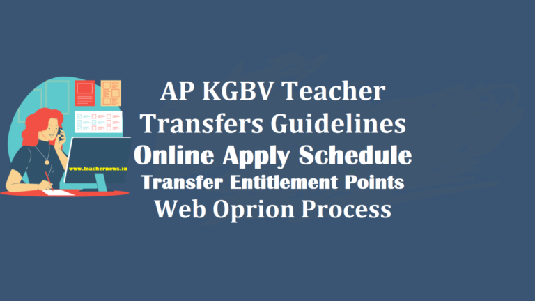 AP KGBV Teacher Transfers Guidelines 2022 Online Apply Schedule, Transfer Entitlement Points