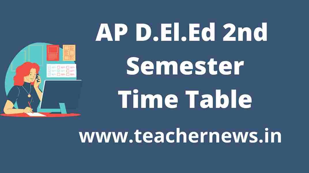 AP D.El.Ed 2nd Semester Time Table 2022