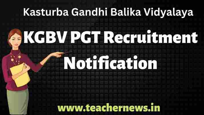 KGBV PGT Recruitment Notification