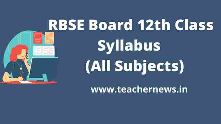 RBSE Board 12th Class Syllabus