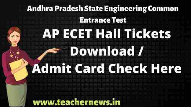 Hall Ticket Download For AP ECET @sche.ap.gov.in Direct Link to Download APECET Admit Card