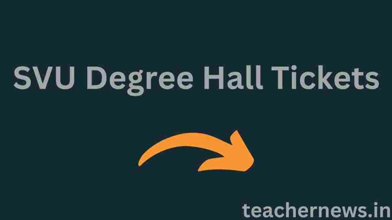 SVU Degree Hall Tickets