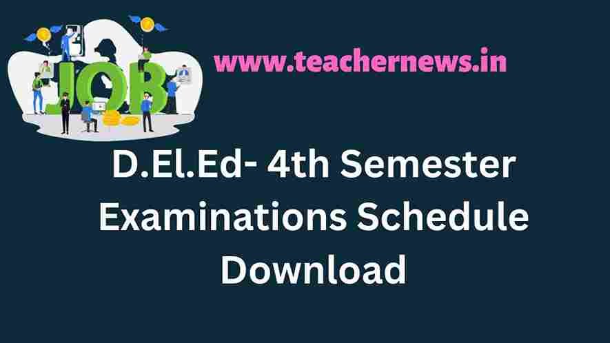 D.El.Ed- 4th Semester Examinations Schedule