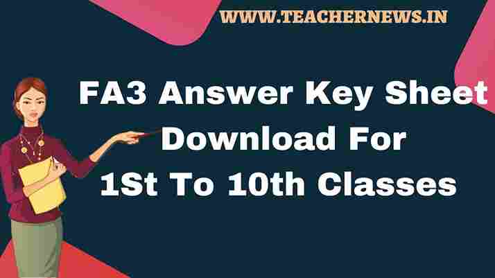 Official AP SAMP-3 FA3 Key Sheet Download | SCERT Answer Keys