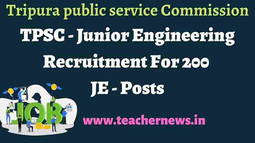 TPSC Junior Engineering Recruitment 2022