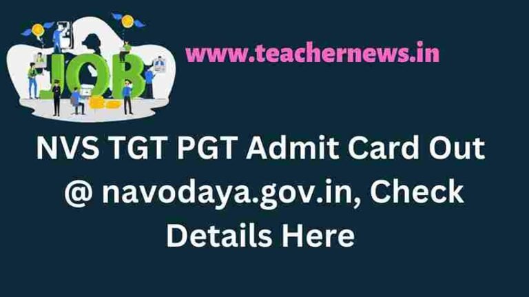 nvs-tgt-pgt-admit-card 2022