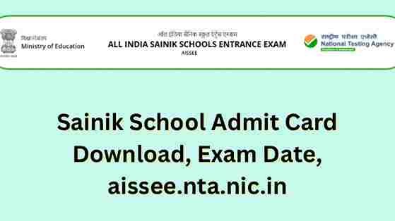 AISSEE Sainik School admit card 2023 Download