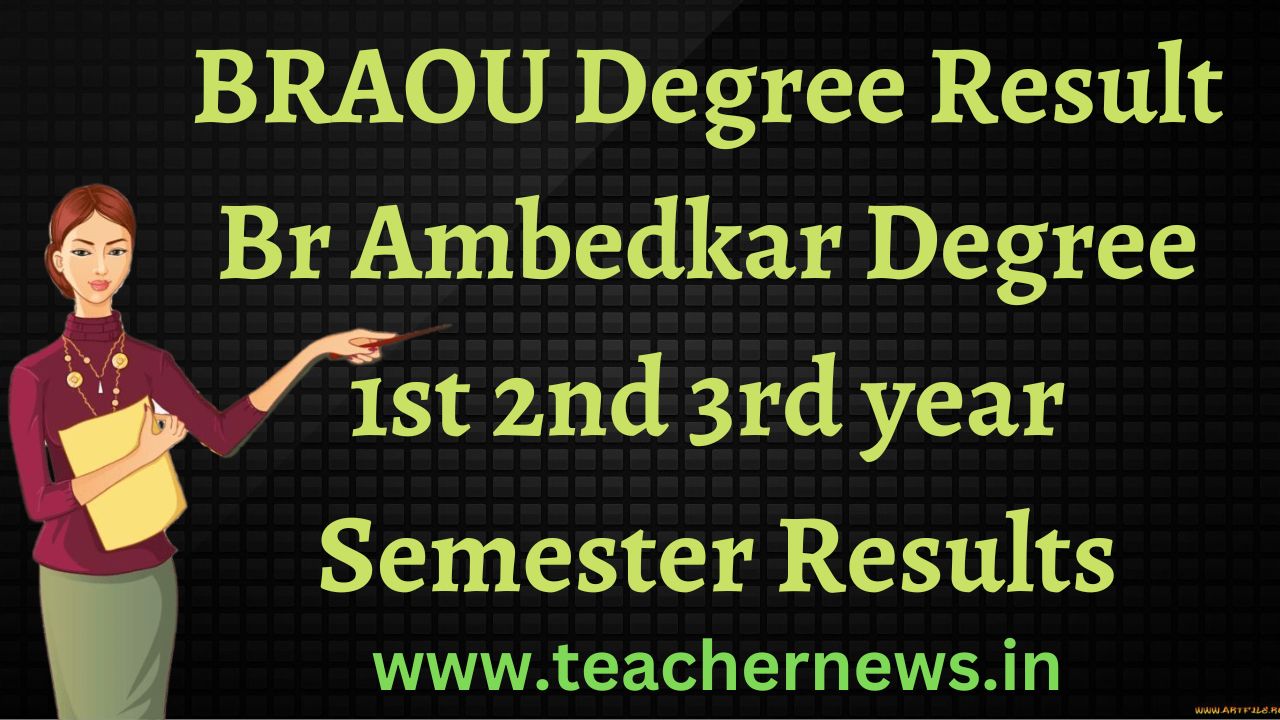 BRAOU Degree Result 2023 Br Ambedkar Degree 1st 2nd 3rd year Semester Results