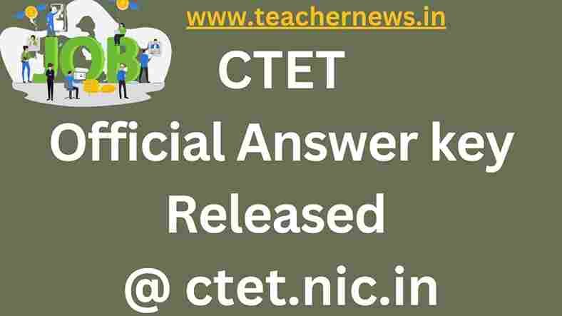 CTET Answer Key 2023- Check Score Card & Download CTET Question Paper With Response