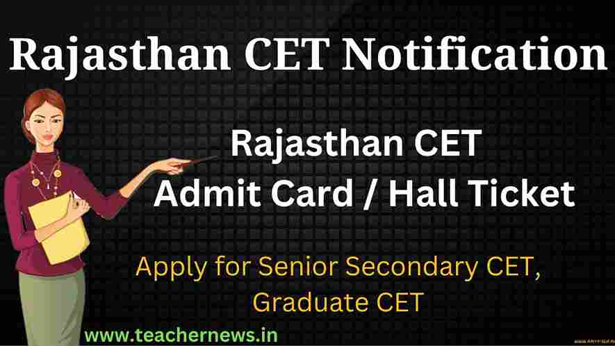 Rajasthan CET Admit Card