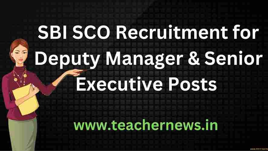 SBI SCO Recruitment for Deputy Manager & Senior Executive Posts