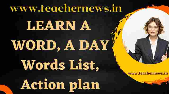 LEARN A WORD A DAY Words List