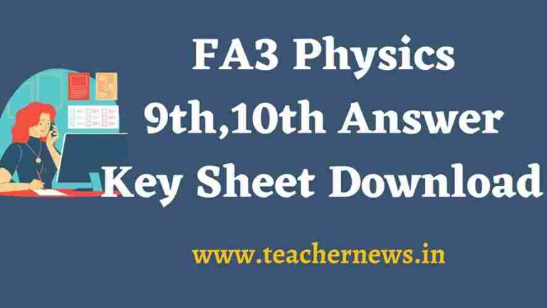 AP FA3 Physical Science 9th,10th Answer Key Sheet Download 2026 Principles of Evaluation