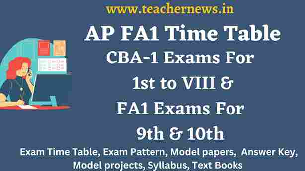 AP FA1 Time Table 2023